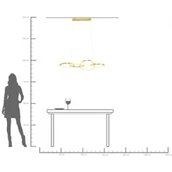 KARE Design Suspension Galaxy LED Or 155cm><noscript><img width=