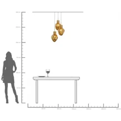 KARE Design Suspension Supernova Amber Tre Ø45cm><noscript><img width=