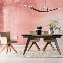 KARE Design Table à rallonges Amsterdam foncé 160/40+40)x90cm> Meubles