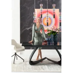 KARE Design Table à rallonges Bellagio Bubble 180(40+40)x98cm><noscript><img width=