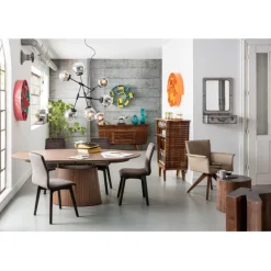 KARE Design Table à rallonges Benvenuto noyer 200(> Meubles