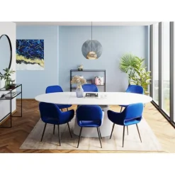 KARE Design Table à rallonges Benvenuto blanche 200(50)x110cm> Meubles