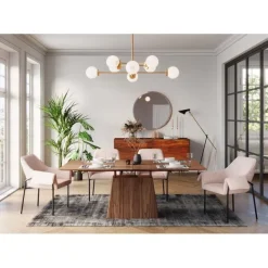 KARE Design Table à rallonges Benvenuto noyer 200(> Meubles