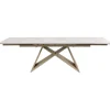 KARE Design Table à rallonges Nelly greige 180(40+40)x90cm> Meubles