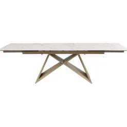 KARE Design Table à rallonges Nelly greige 180(40+40)x90cm> Meubles