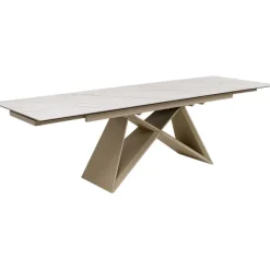 KARE Design Table à rallonges Nelly greige 180(40+40)x90cm> Meubles
