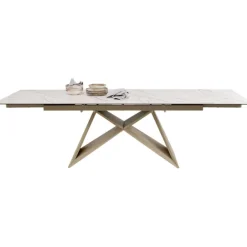 KARE Design Table à rallonges Nelly greige 180(40+40)x90cm><noscript><img width=