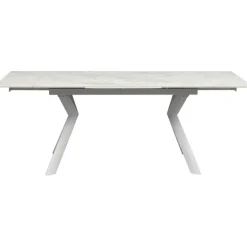 KARE Design Table à rallonges Xenia blanc 140(+30+30)x80cm> Meubles
