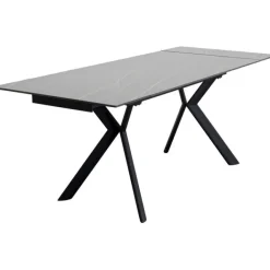 KARE Design Table à rallonges Xenia noir 140(30+30)x80cm> Meubles