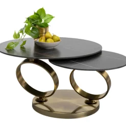 KARE Design Table basse Beverly Gold 132x80cm><noscript><img width=