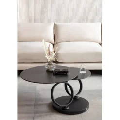 KARE Design Table basse Beverly noir 133x80cm> Meubles