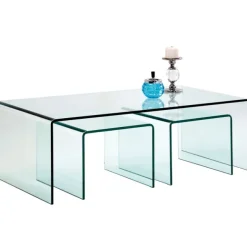 KARE Design Table basse Clear Club (set de 3)> Meubles