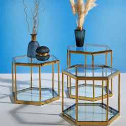 KARE Design Table basse Comb doré 45><noscript><img width=