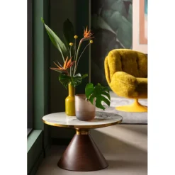 KARE Design Table basse Cono Ceramique Ø70cm><noscript><img width=