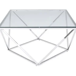 KARE Design Table basse Cristallo Chrome 80x80cm> Meubles