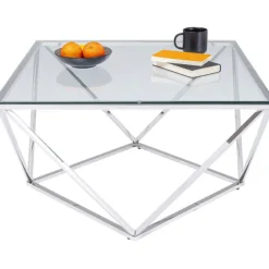 KARE Design Table basse Cristallo Chrome 80x80cm><noscript><img width=