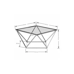KARE Design Table basse Cristallo 80x80cm><noscript><img width=