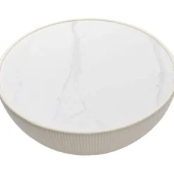 KARE Design Table basse Endless Vegas blanc Ø71cm><noscript><img width=