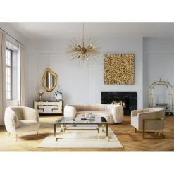 KARE Design Table basse Gold Rush 120x120> Meubles
