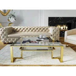 KARE Design Table basse Gold Rush 120x120><noscript><img width=