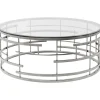KARE Design Table basse Jupiter argenté Ø100cm> Meubles
