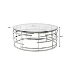 KARE Design Table basse Jupiter argenté Ø100cm><noscript><img width=