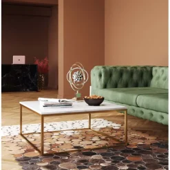 KARE Design Table basse Key West doré 90x90cm> Meubles