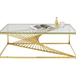 KARE Design Table basse Laser doré 120x60cm><noscript><img width=