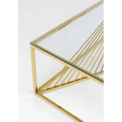 KARE Design Table basse Laser doré 120x60cm><noscript><img width=