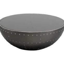 KARE Design Table basse Lounge noir Graphite Ø83cm> Meubles