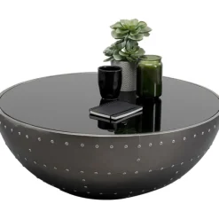 KARE Design Table basse Lounge noir Graphite Ø83cm><noscript><img width=