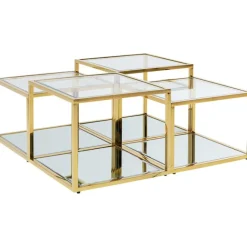 KARE Design Table basse Orion doré (4/set)> Meubles