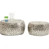KARE Design Table basse Pebbles Deluxe argenté (jeu de 2)> Meubles