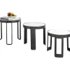 KARE Design Table basse Perelli noir (3/set)> Meubles
