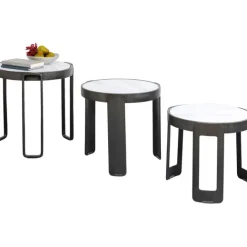 KARE Design Table basse Perelli noir (3/set)> Meubles