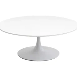 KARE Design Table basse Schickeria blanc Ø110cm> Meubles