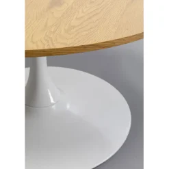 KARE Design Table basse Schickeria Chêne blanc Ø80cm><noscript><img width=