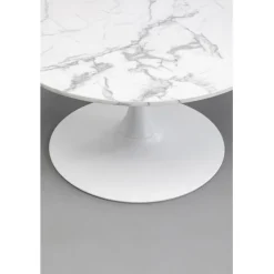 KARE Design Table basse Schickeria Marbre blanc Ø80cm><noscript><img width=