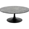 KARE Design Table basse Schickeria Marbre noir Ø110cm> Meubles