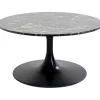 KARE Design Table basse Schickeria Marbre noir Ø80cm> Meubles