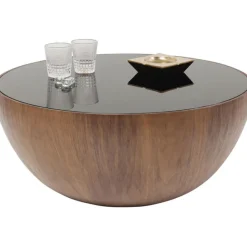 KARE Design Table basse Tear Drops noyer Ø80cm> Meubles