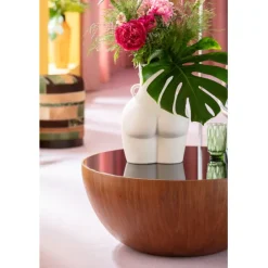 KARE Design Table basse Tear Drops noyer Ø80cm><noscript><img width=