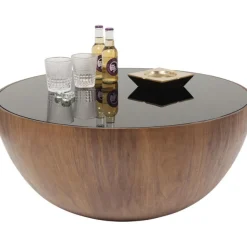 KARE Design Table basse Tear Drops noyer Ø80cm><noscript><img width=