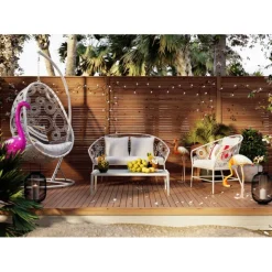 KARE Design Table basse Tiki blanc><noscript><img width=