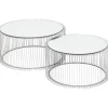 KARE Design Table basse Wire argenté (2/Set)> Meubles