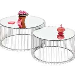 KARE Design Table basse Wire argenté (2/Set)><noscript><img width=