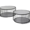 KARE Design Table basse Wire Double Bubble Noir (2/Set)> Meubles
