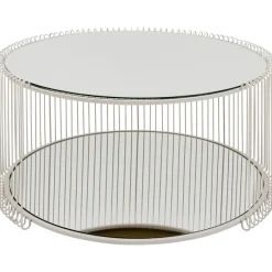 KARE Design Table basse Wire Double Greige Ø80cm> Meubles