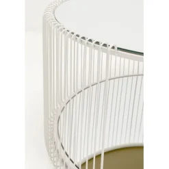 KARE Design Table basse Wire Double Greige Ø80cm><noscript><img width=