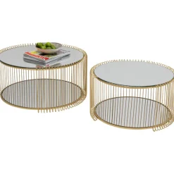 KARE Design Table basse Wire Double laiton (2/Set)><noscript><img width=